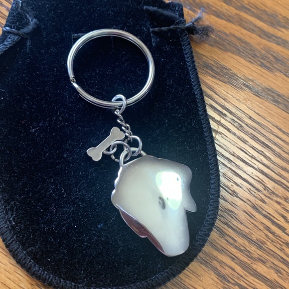 Stainless Steel Doggy Bling Bone Keychain - Picture 3 of 4